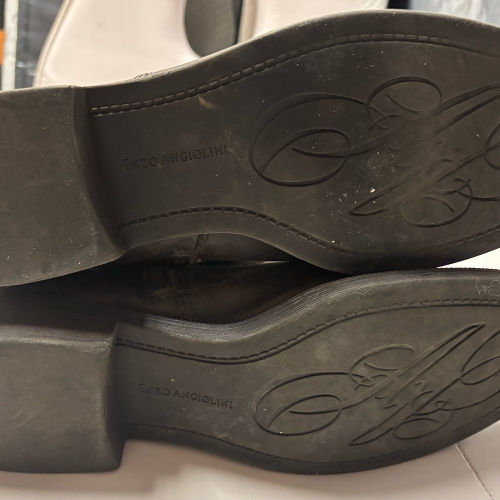 Brown Leather Enzo Angiolini Sporty Buckle Boots - Picture 4 of 4